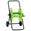 vidaXL Зелена макара за маркуч тип количка за 60 м 1/2" маркуч стомана