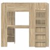 vidaXL Рамка за двуетажно легло с бюро Сонома дъб 75 x 190 cm