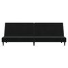 vidaXL 2-местно разтегателно канапе, черно, кадифе