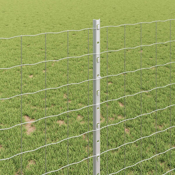 vidaXL Ограда с пост Сребрист 1 x 25 m Стомана