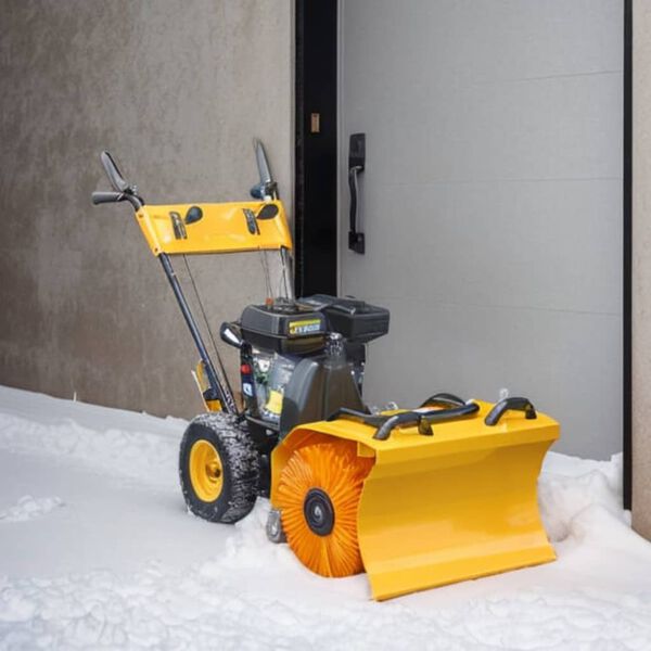 vidaXL Многофункционален бензинов снегорин/метач 6,5 к.с.