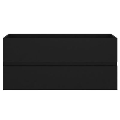 vidaXL Долен шкаф за мивка, черен, 100x38,5x45 см, ПДЧ