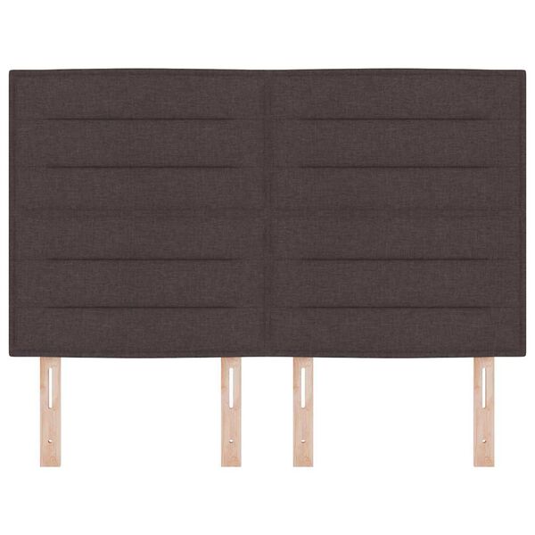 vidaXL Облегалка за глава Тъмен кафяв 144 см текстил