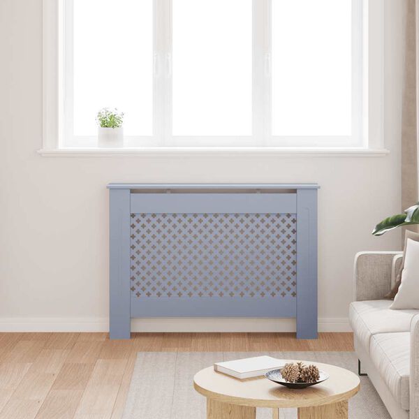 vidaXL Параван за радиатор, антрацит, 112x19x81,5 см, МДФ