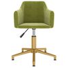 vidaXL Въртящи се трапезни столове, 4 бр, светлозелени, кадифе