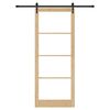 vidaXL Преплъзваща се врата Естествен 83 x 232 см