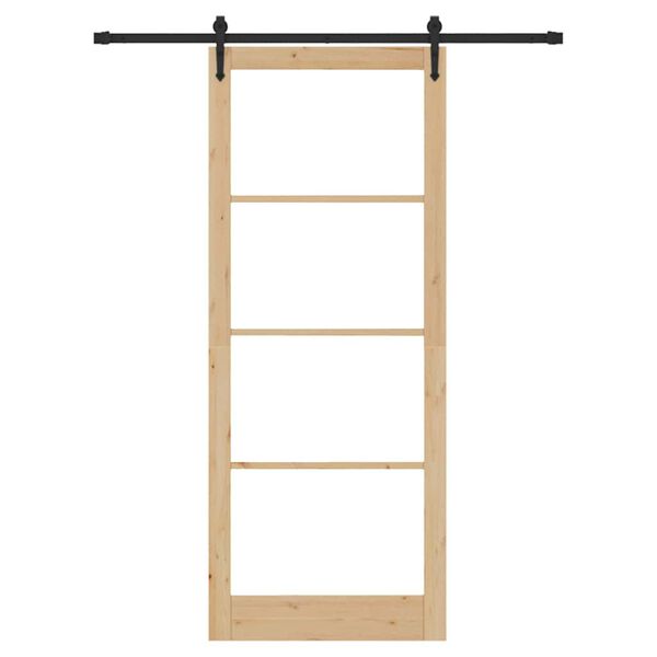 vidaXL Преплъзваща се врата Естествен 83 x 232 см