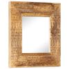 vidaXL Ръчно резбовано огледало, 50x50x2,5 см, мангово дърво масив