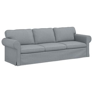 vidaXL Диван Светлосиво 245 x 82 x 80 см текстил