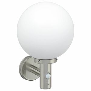 vidaXL Външна стенна лампа Сребрист 28 x 25 x 38 см