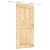vidaXL Преплъзваща се врата 95 x 210 cm Естествено и бяло