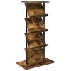 vidaXL Етажерка за списания Димян дъб 68 x 40 x 123.5 см