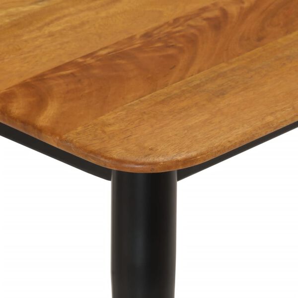 vidaXL Пейка, 160x40x45 см, мангово дърво масив и желязо