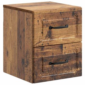 vidaXL Спален шкаф с монтаж на стена Старо дърво 34,5 x 33 x 40 см
