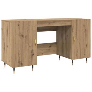 vidaXL Бюро дъб артизан Инженерна дървесина 140 x 50 x 75 см
