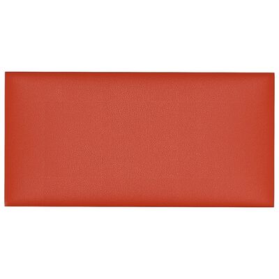 vidaXL Стенни панели 12 бр червени 30x15 см изкуствена кожа 0,54 м²