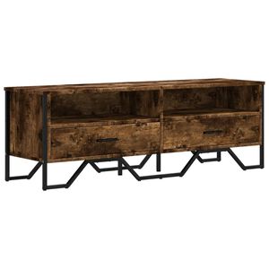vidaXL ТB шкаф, опушен дъб, 122x34x41 см, инженерно дърво