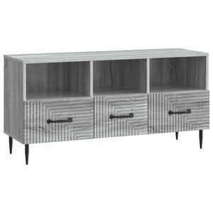vidaXL ТВ шкаф Сива сонома 102 x 34,5 x 50 см Инженерна дървесина