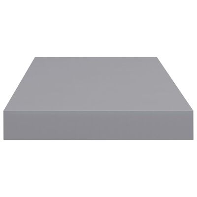 vidaXL Окачен стенен рафт, сив, 50x23x3,8 см, МДФ