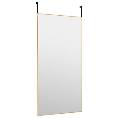 vidaXL Огледало за врата, златисто, 50x100 см, стъкло и алуминий