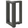vidaXL Крака за масичка за кафе, Т-образни, 2 бр., антрацит, 28x25x(42-43) см, стомана