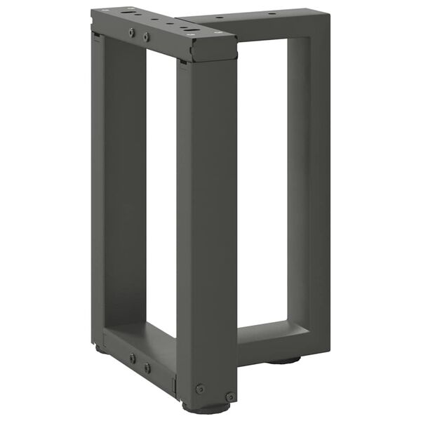 vidaXL Крака за масичка за кафе, Т-образни, 2 бр., антрацит, 28x25x(42-43) см, стомана