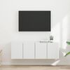 vidaXL TV стенен шкаф 2 pcs Бяло 59,5 x 31 x 40 см Инженерно дърво