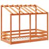 vidaXL Детско легло с покрив, восъчнокафяво, 80x160 см, бор масив