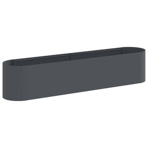 vidaXL Вдигната леха за градина Антрацит 200 x 40 x 40 см