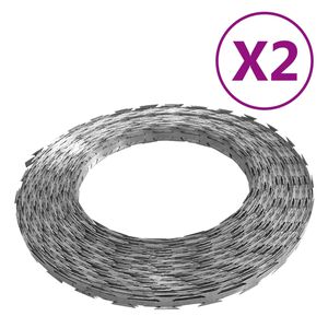 vidaXL BTO-22 Бодлива тел, 2 бр, 100 м, стомана