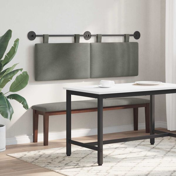 vidaXL Висяща табла Светлосиво 150 x 55 x 5 см Кордюрова тъкан