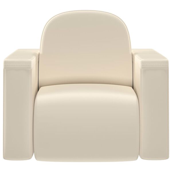 vidaXL 2-в-1 детски диван, бял, изкуствена кожа