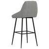 vidaXL Бар табуретки, 2 бр, светлосиви, кадифе