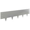 vidaXL Ограда за трева 10 pcs 100 x 25 cm Стомана Сребристо