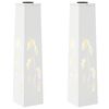 vidaXL Соларна LED светлина за пътека 2 pcs Бяло