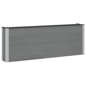 vidaXL Градинска повдигната леха 2 бр. Черно 200 x 30 x 72 см