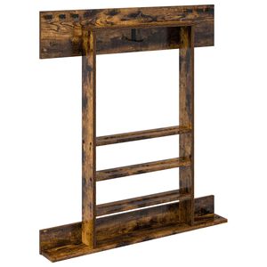vidaXL Стенна стойка за въдици Инженерна дървесина 93 x 12 x 103 см