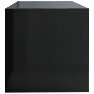 vidaXL ТВ шкаф, черно със силен гланц, 120x40x40 см, ПДЧ
