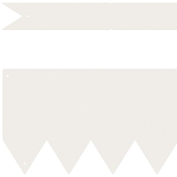 vidaXL Ограда за трева 10 pcs Бяло 100 x 0.05 x 20 см