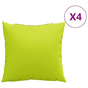 vidaXL Възглавници за диван, 4 бр., яркозелени, 60x60 см, плат