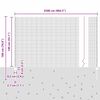 vidaXL Ограда с пост Сив 1,4 x 25 m Стомана и PVC