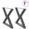 vidaXL Крака за трапезна маса, 2 бр., антрацит, 90x(72-73,3) см, стомана