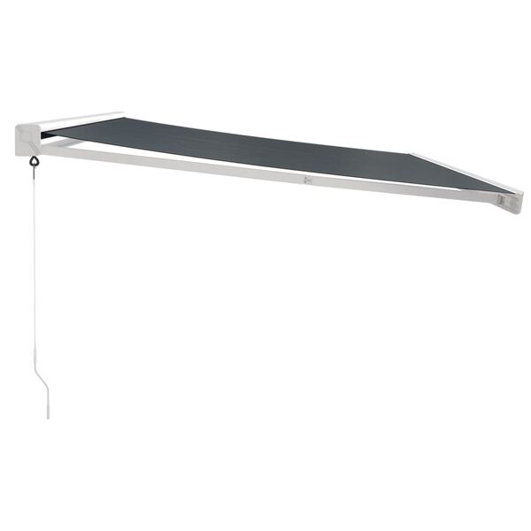 vidaXL Прибираща се тента антрацит 4x3 м плат и алуминий