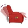 vidaXL Електрически масажен стол виненочервен изкуствена кожа