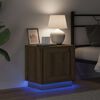 vidaXL Нощен шкаф 2 pcs Дъб 44 x 34,5 x 45 см Инженерно дърво