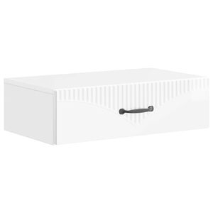 vidaXL Стенен страничен масичка 59 x 34,5 x 17 см Инженерна дървесина