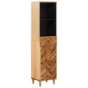 vidaXL Шкаф за баня Кафяво 38 x 33,5 x 160 см Солидно мангово дърво