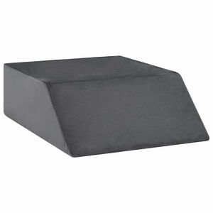 vidaXL Възглавничка за крака Едноцветен Сив 63 x 52 x 19 см PU пяна