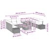 vidaXL Градински Софа Комплект със съхранение 11 pcs Бежово Полиратан