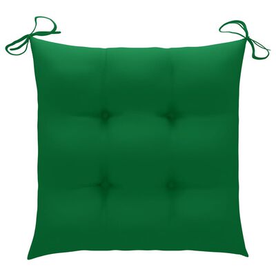 vidaXL Възглавници за столове, 4 бр, 40x40x8 см, зелени